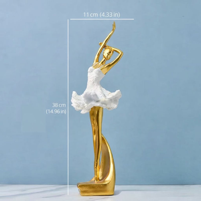 Golden Resin Ballerina Sculptures – Ballet Grace Collection