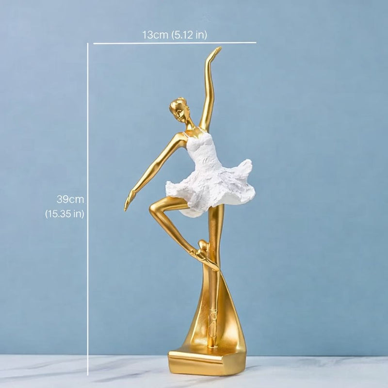 Golden Resin Ballerina Sculptures – Ballet Grace Collection