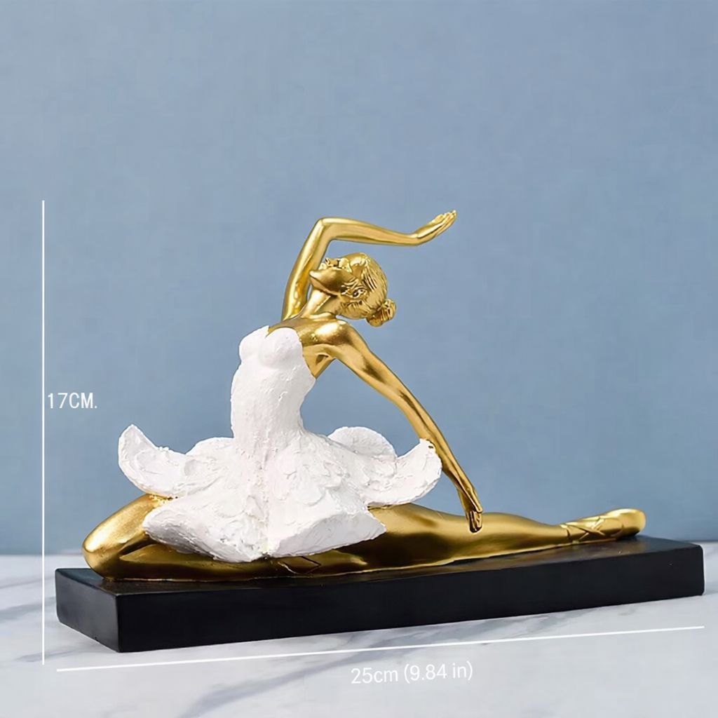 Golden Resin Ballerina Sculptures – Ballet Grace Collection