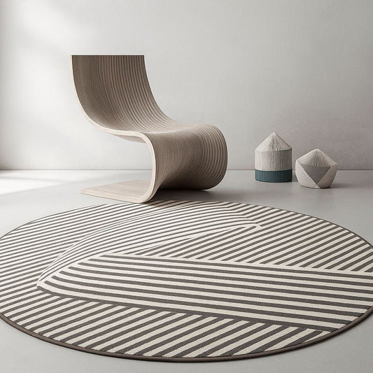 Organic Round Decorative Rug – Trace