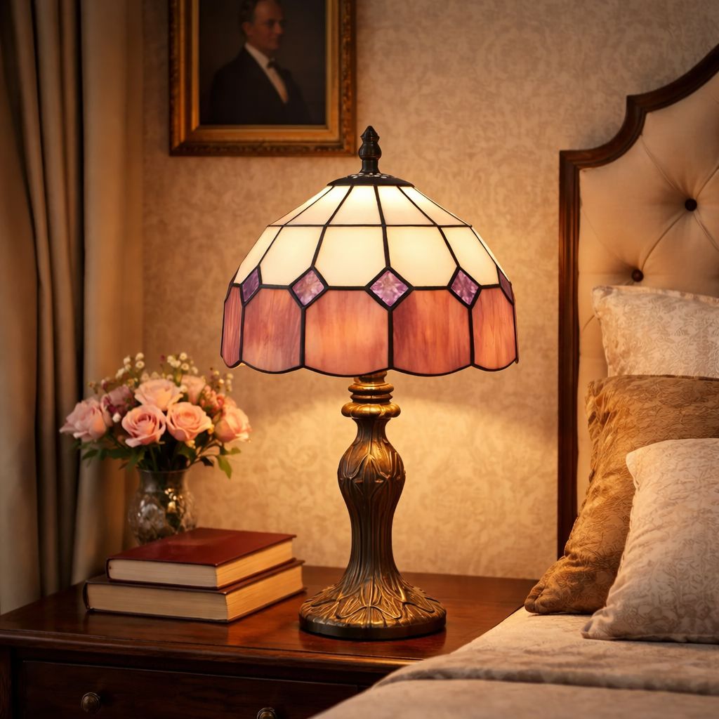 Classic Tiffany Stained Glass Table Lamp