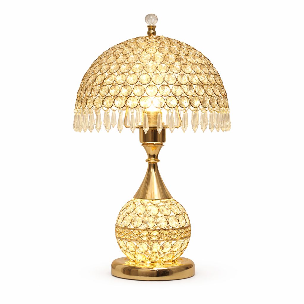 Luxury Mushroom Crystal Table Lamp