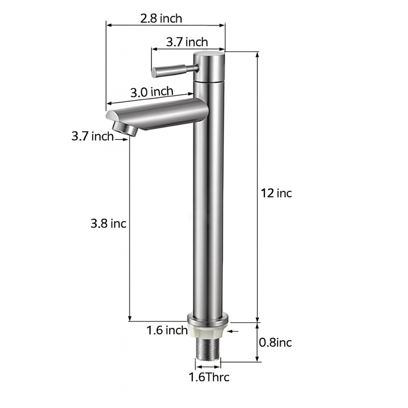 Minimalist Modern Bathroom Faucet Slender – Hot and Cold Mixer