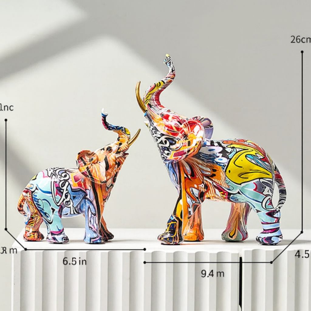 Elephant Sculpture Graffiti Street & Colors