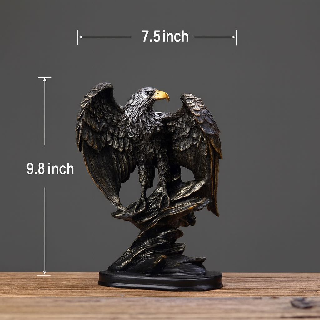 Nordic Eagle Sculpture – 9.84 x 7.48 in Modern Decorative Statue