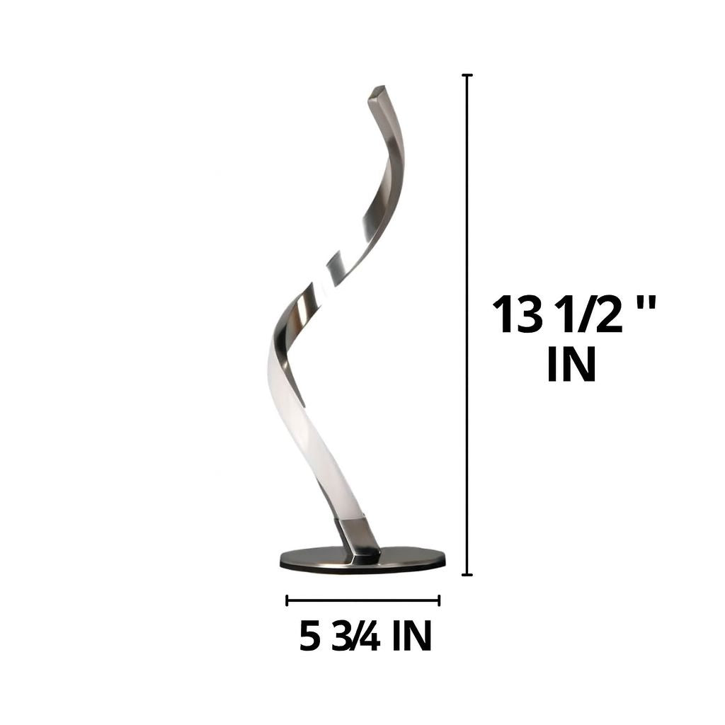 Ivar II Spiral LED Table Lamp – Modern Decorative Bedside Lighting