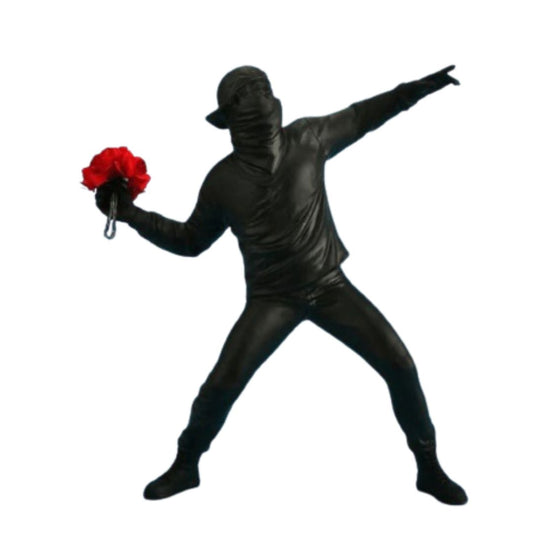 Creative Banksy Flower Thrower Sculpture