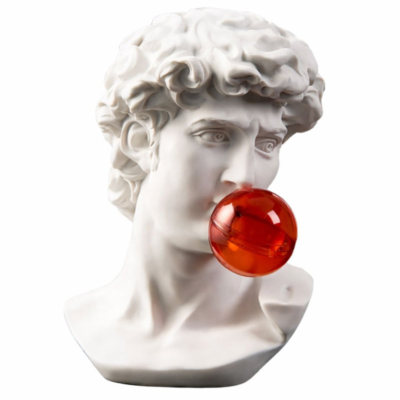 Creative Greek Michelangelo David Bubblegum Sculpture