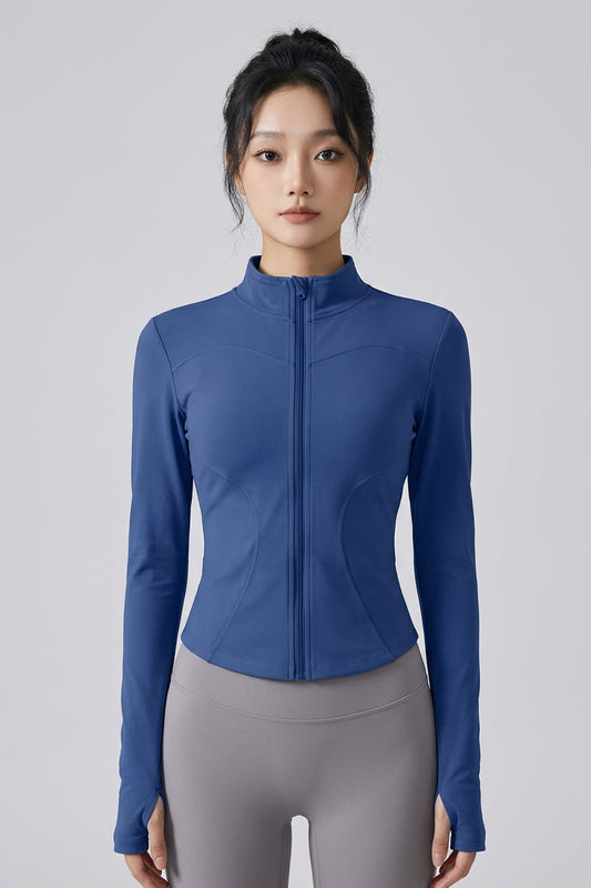 Women's Slim Fit Sports Jacket – Quick-Dry Yoga & Running Top