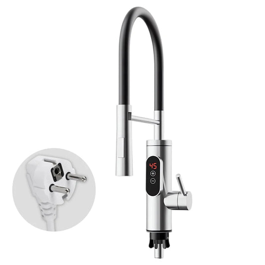 220V Tankless Electric Water Heater with Digital Display – Instant Hot Water for Kitchen Sink