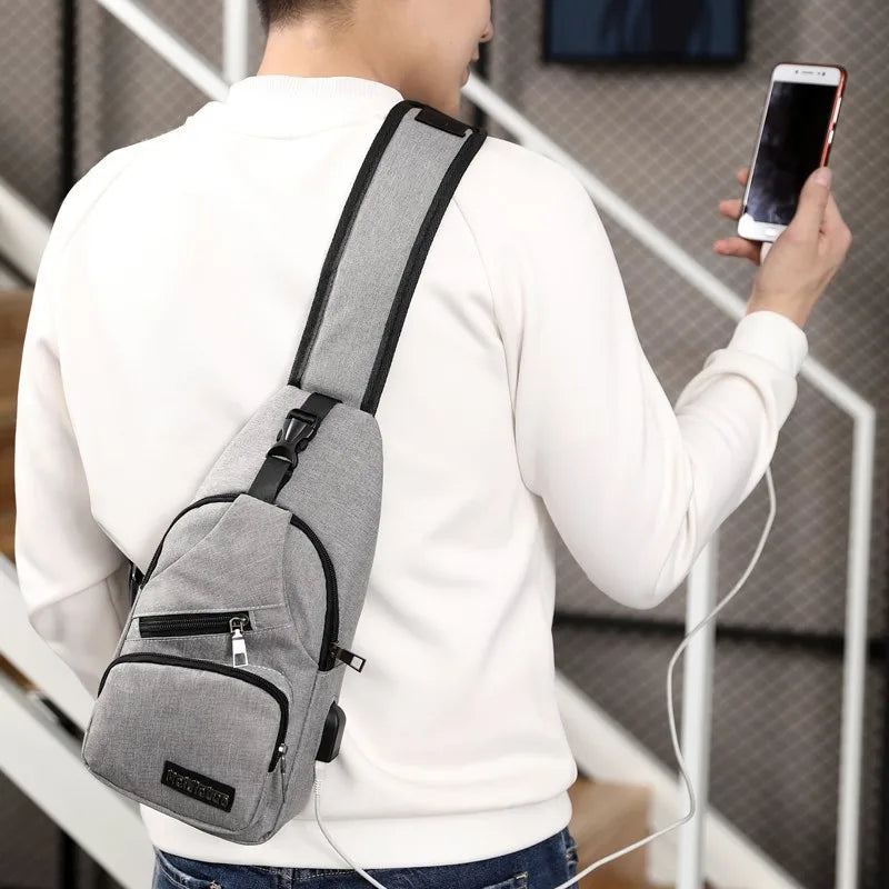 Men’s Casual Crossbody Bag – Compact & Stylish Shoulder Chest Pack