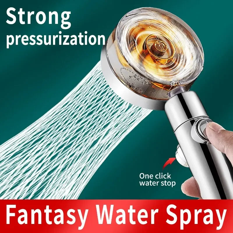 Water-Saving High Pressure Propeller Shower Head