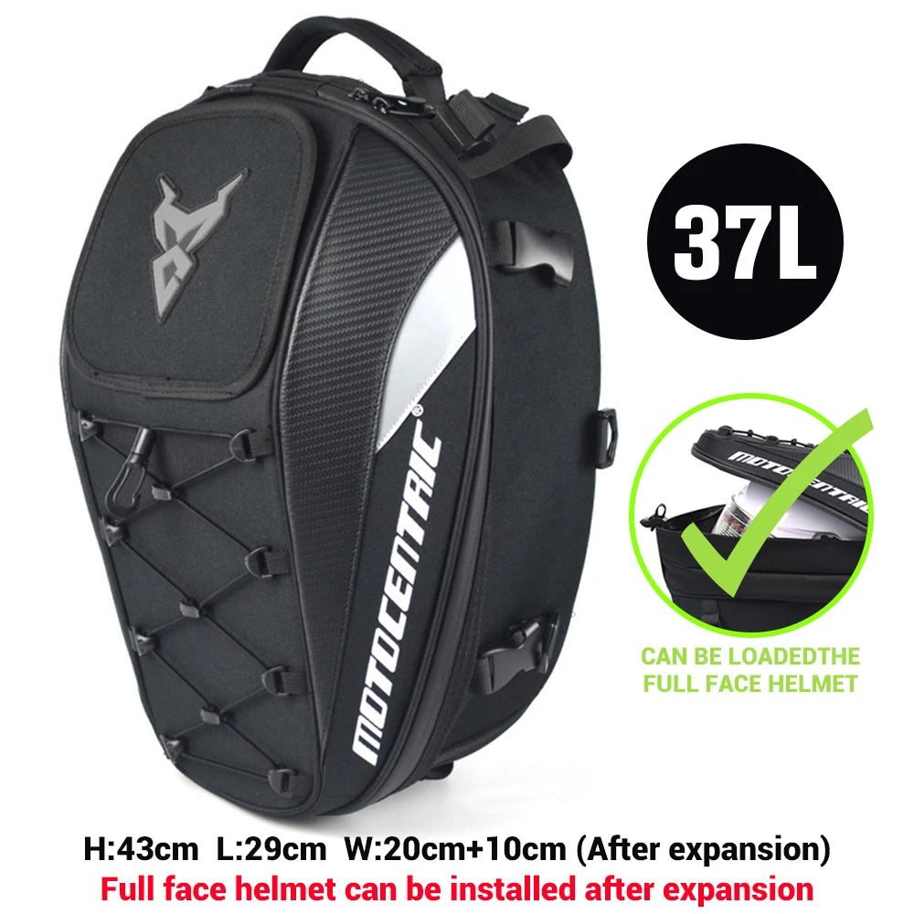 Waterproof Motorcycle Backpack – Multifunctional Tail Bag