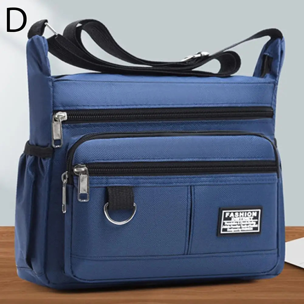 Men’s Large Crossbody Bag – Multi-Pocket Shoulder & Business Bag