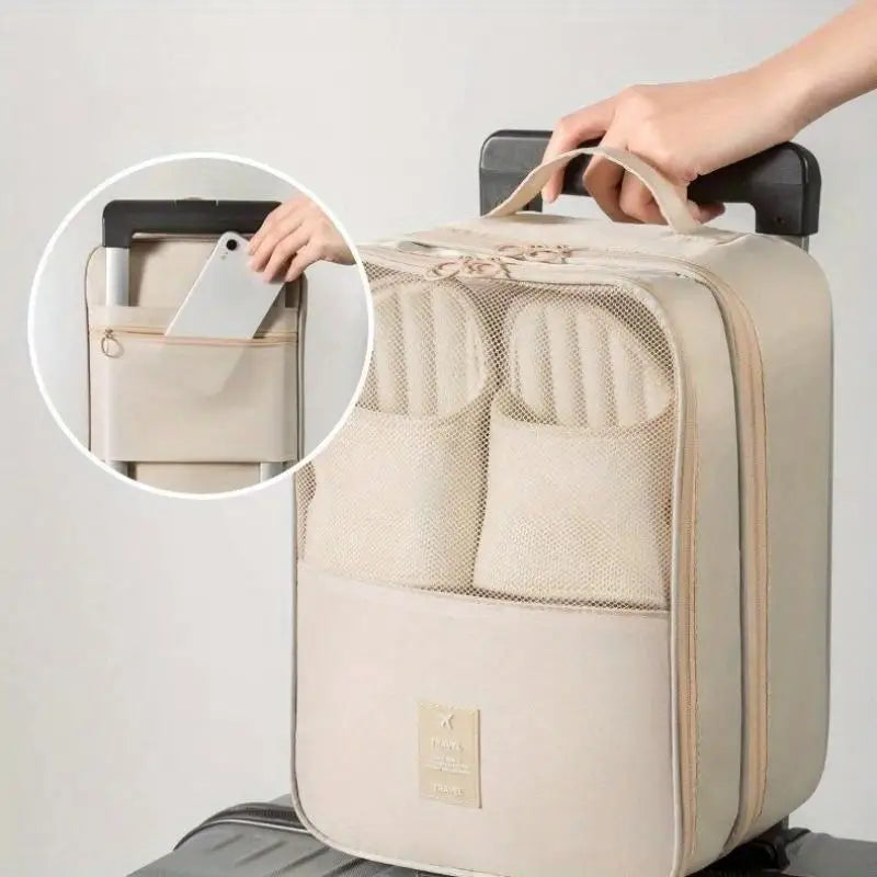Travel Shoe Bags – 3-Pair Capacity, Compact & Space-Saving