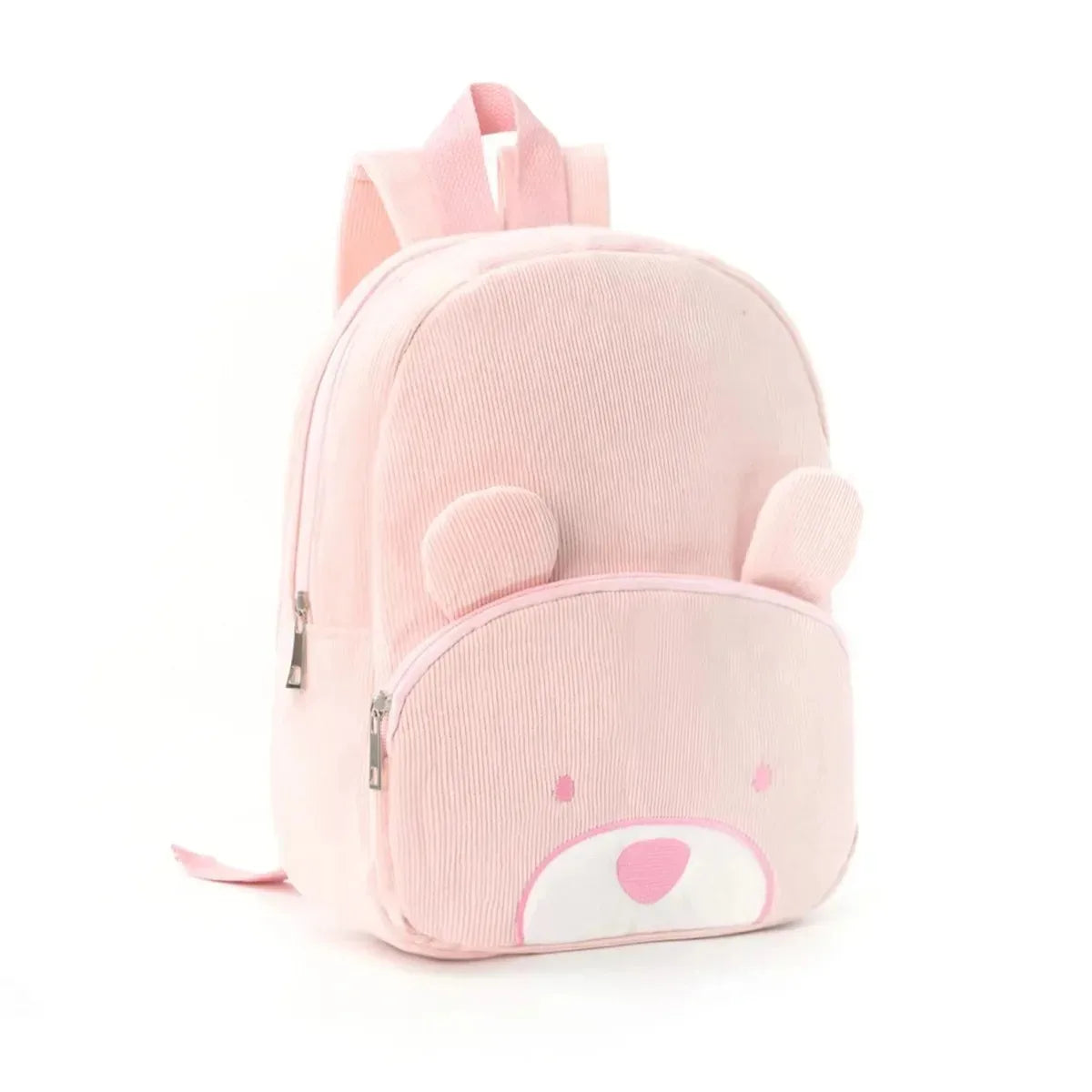 Personalized Bear Kids Backpack | Plush Corduroy School Bag