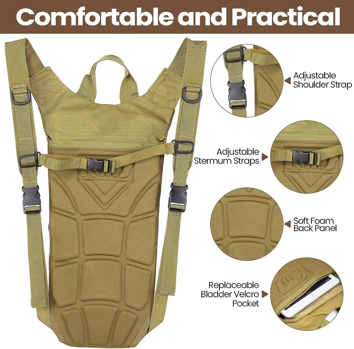 3L Hydration Backpack – Waterproof Nylon for Hiking & Cycling