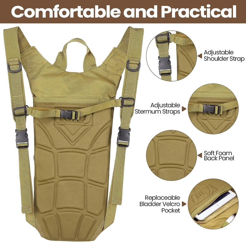 3L Hydration Backpack – Waterproof Nylon for Hiking & Cycling