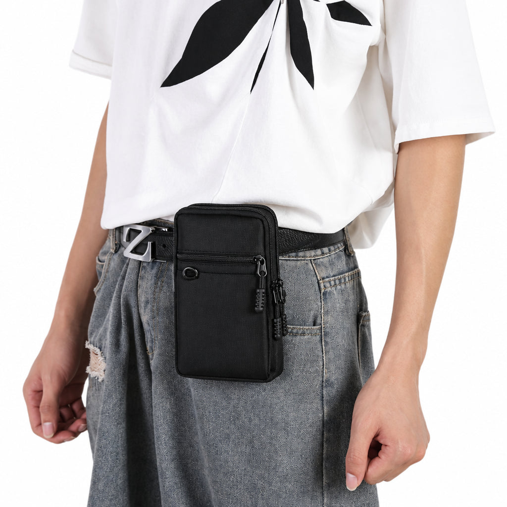 Men’s Mini Waist Bag – Multifunctional Crossbody Phone Pouch