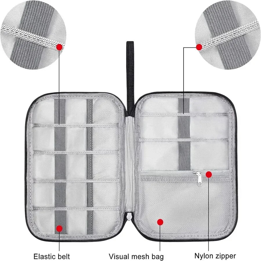 Multifunctional Travel Organizer – Compact Storage Pouch for Cables, Hard Drives & Small Items