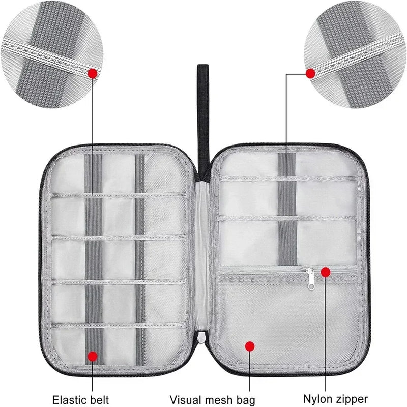 Multifunctional Travel Organizer – Compact Storage Pouch for Cables, Hard Drives & Small Items