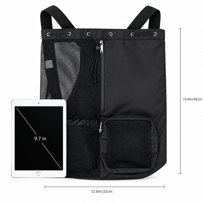 Mesh Swim Backpack – Wet Pocket, Drawstring & Gym Bag