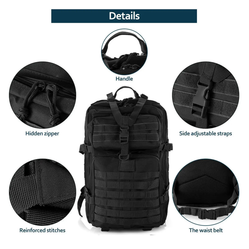Waterproof Tactical Outdoor Backpack – 25L/50L