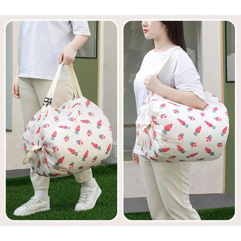 Foldable Waterproof Shopping Bag – Portable & Reusable Travel Bag