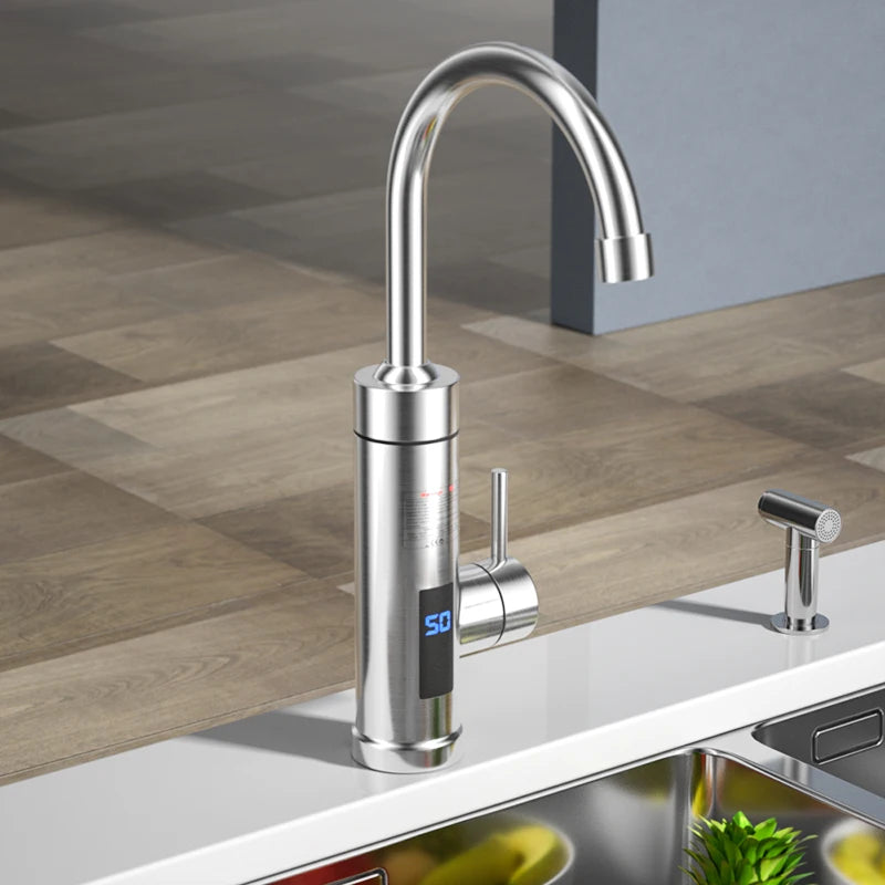 Instant Electric Hot Water Faucet – Stainless Steel Hot & Cold Kitchen Tap