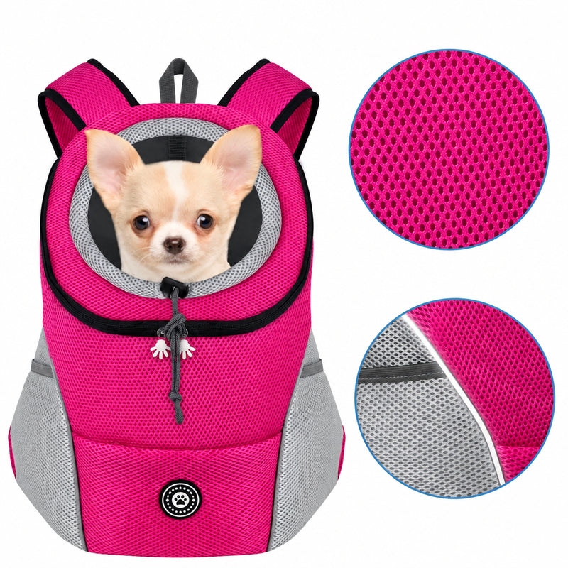 Pet Carrier Backpack – Breathable, Adjustable & Reflective Safety Strips