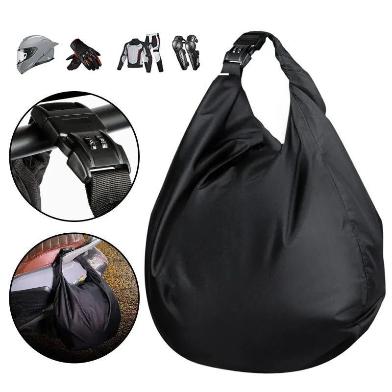 Motorcycle Helmet Bag with Anti-Theft Lock – Portable Rider Travel Storage Bag