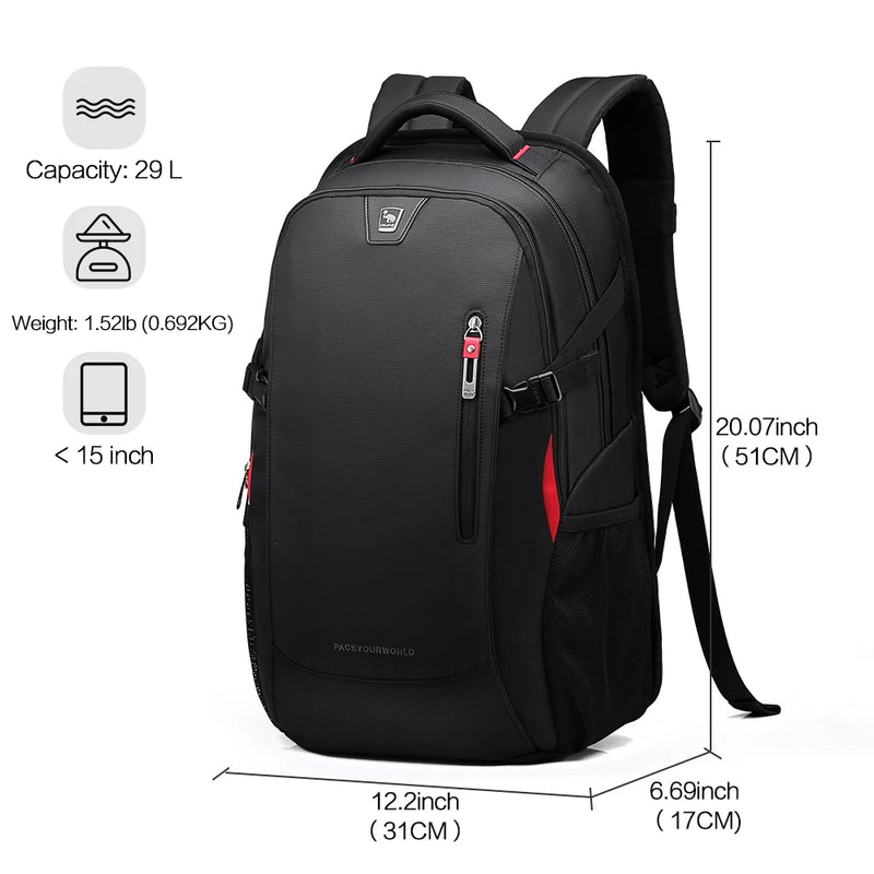 29L Laptop Backpack – Waterproof 15.6" Travel & School Bag