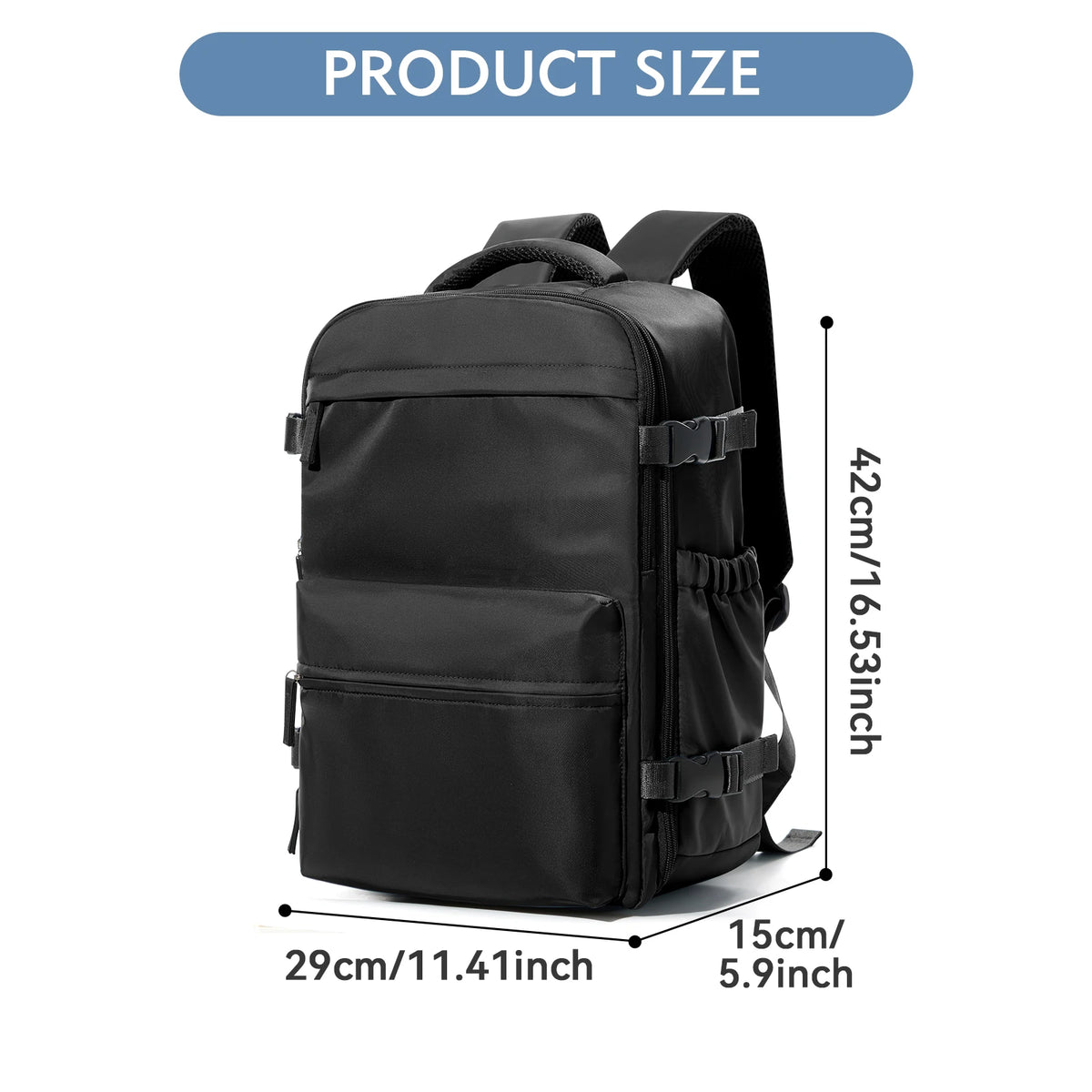 Expandable Travel Backpack – Large Capacity Laptop Backpack for Business, Travel & Everyday