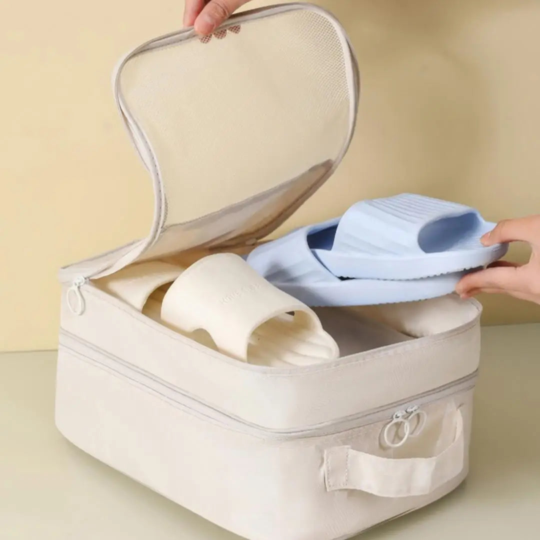 Travel Shoe Bags – 3-Pair Capacity, Compact & Space-Saving
