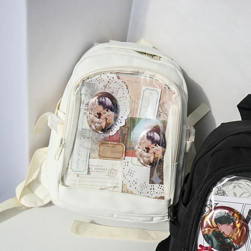 Y2K Kawaii Mini Ita Backpack – Cute Transparent Lolita Bag