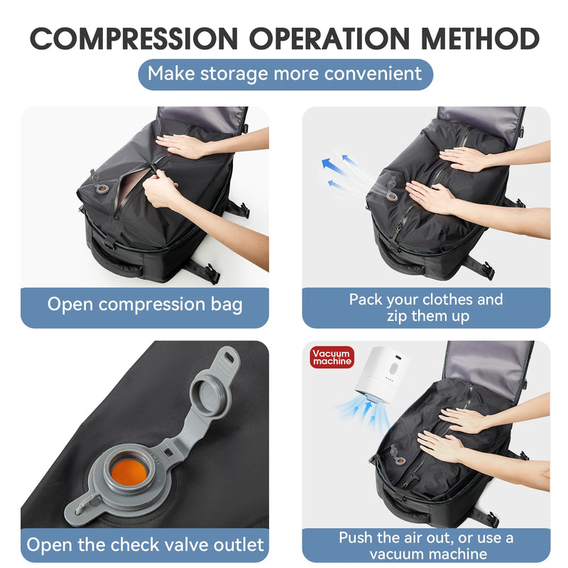 Expandable Travel Backpack – Large Capacity Laptop Backpack for Business, Travel & Everyday