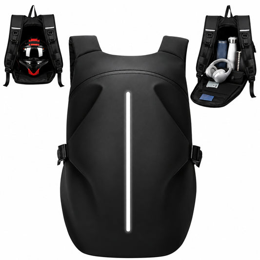 Motorcycle Helmet Backpack – Large, Waterproof & Reflective