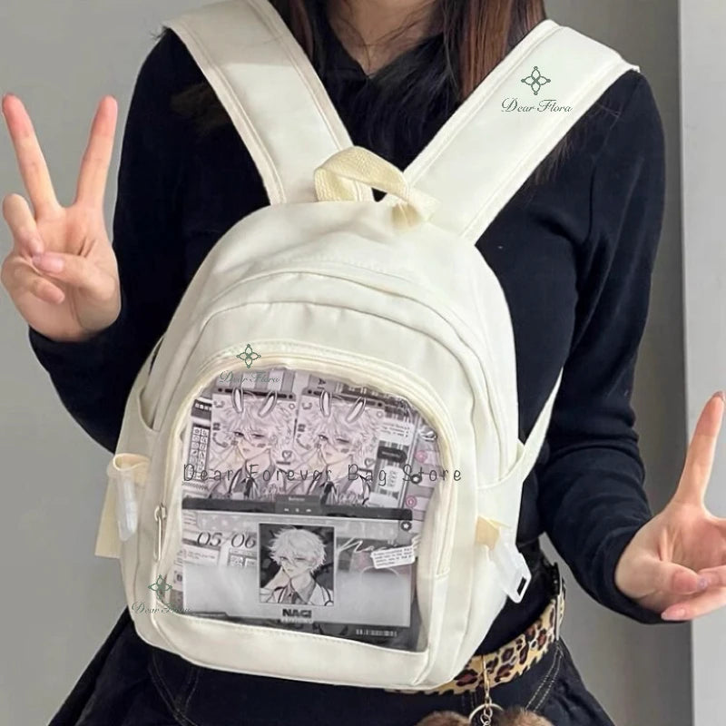 Y2K Kawaii Mini Ita Backpack – Cute Transparent Lolita Bag