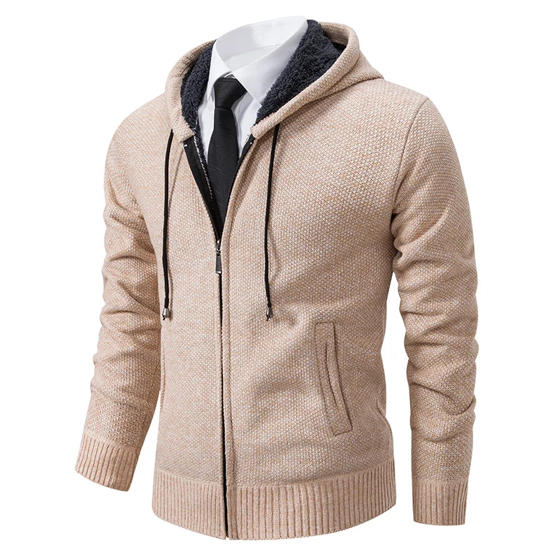 Men’s Fleece Jacket – Warm Stand Collar Zip-Up