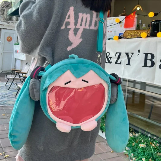 Hatsune Miku Anime Backpack – Cute Kawaii Plush Shoulder Bag
