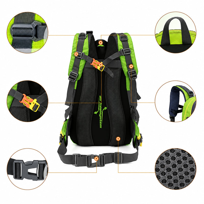 40L Travel Backpack – Water-Resistant Hiking, Camping & Laptop Bag