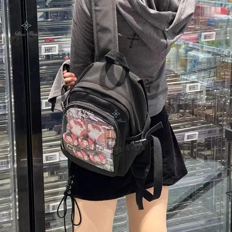 Y2K Kawaii Mini Ita Backpack – Cute Transparent Lolita Bag
