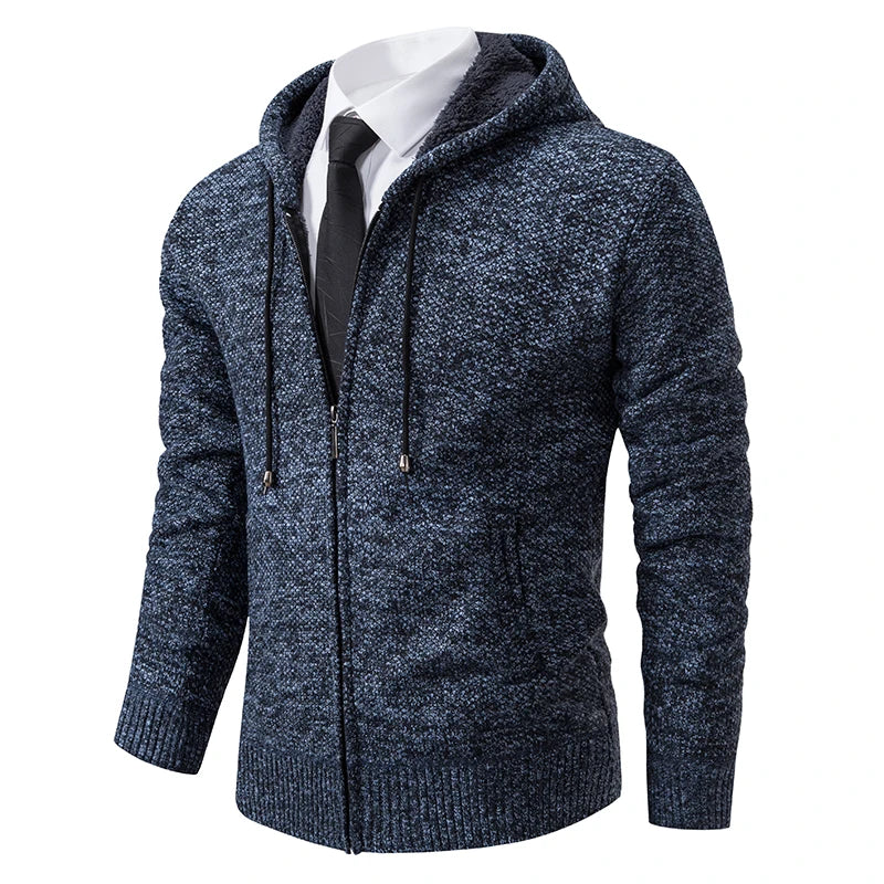 Men’s Fleece Jacket – Warm Stand Collar Zip-Up