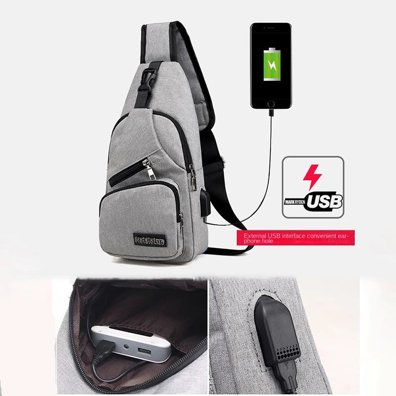 Men’s Casual Crossbody Bag – Compact & Stylish Shoulder Chest Pack