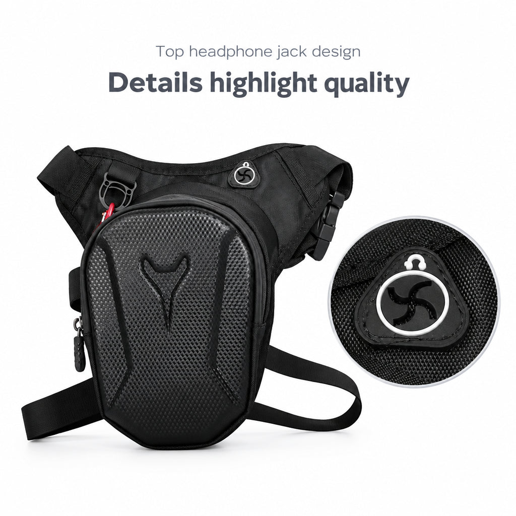 HOMEFISH Motorcycle Leg Bag – EVA Hard Shell, Compact & Durable