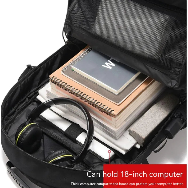 Large 50L/80L Travel Backpack – Waterproof with Separate Shoe Compartment