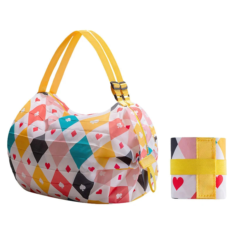Foldable Waterproof Shopping Bag – Portable & Reusable Travel Bag