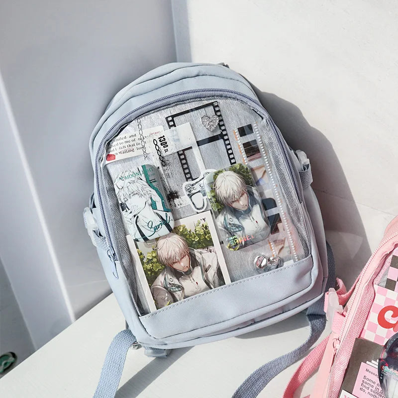 Y2K Kawaii Mini Ita Backpack – Cute Transparent Lolita Bag
