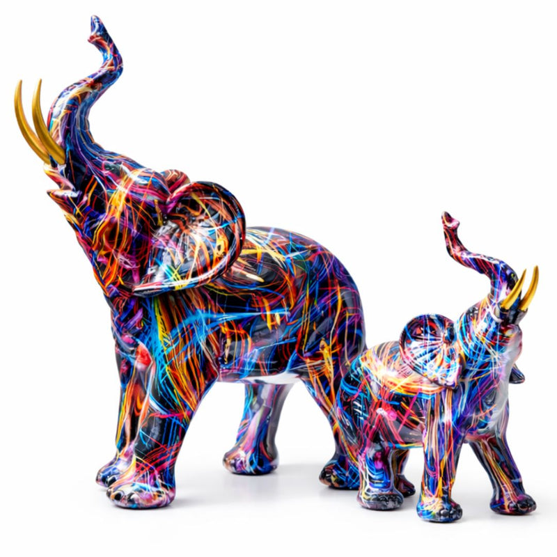 Elephant Sculpture Graffiti Street & Colors
