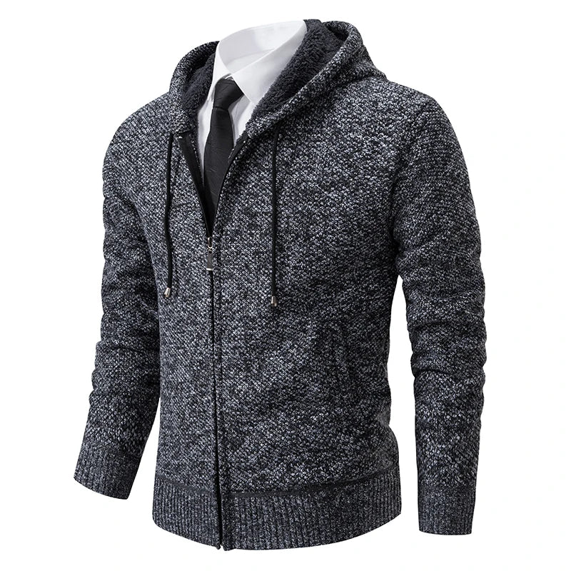 Men’s Fleece Jacket – Warm Stand Collar Zip-Up